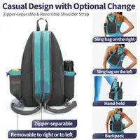 Large Capacity Pickleball Rackets Backpack Holds 2 Rackets Adjustable Pickleball Paddle Bag with Hanging Hook Lightweight 5