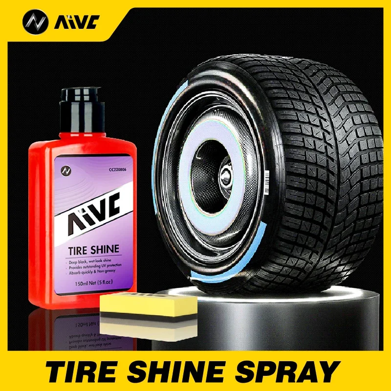 

Tire Shine Spray AIVC Long Lasting Tyre High Gloss Tire Refurbishing Agent Tire Protection Coating Auto Polishing Solution