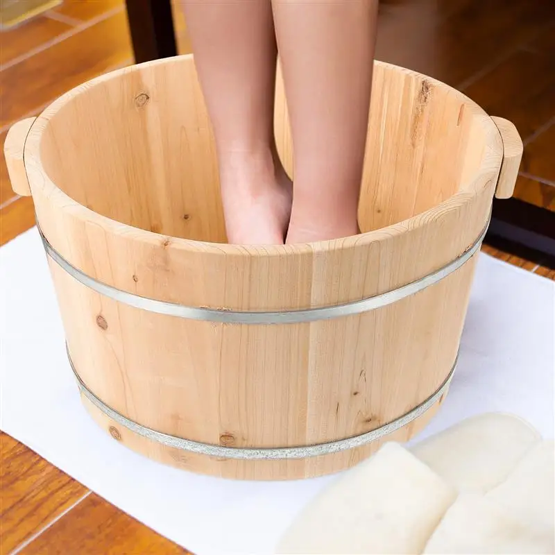 

1pc Bucket Portable Foot Washing Bucket Household Foot Bucket Wood Pedicure Bucket Foot Soaking Tub Foot Wash Basin Foot Basin