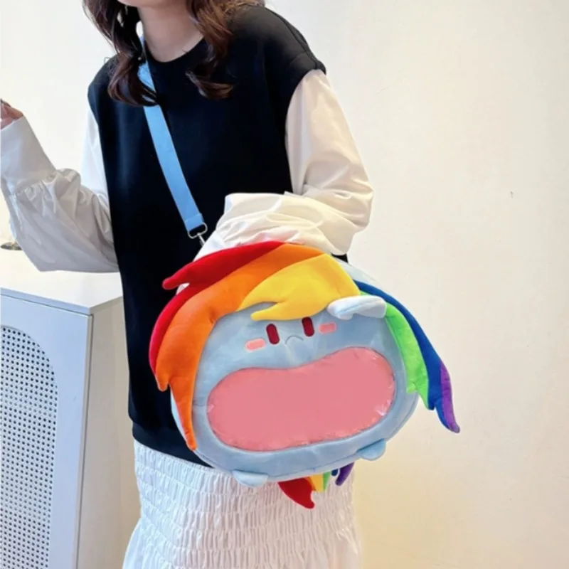 My Little Pony Plush Mouth Bag Pinkie Pie Itabag Translucent Display Large Capacity Portable Storage Holiday Gift Commuting