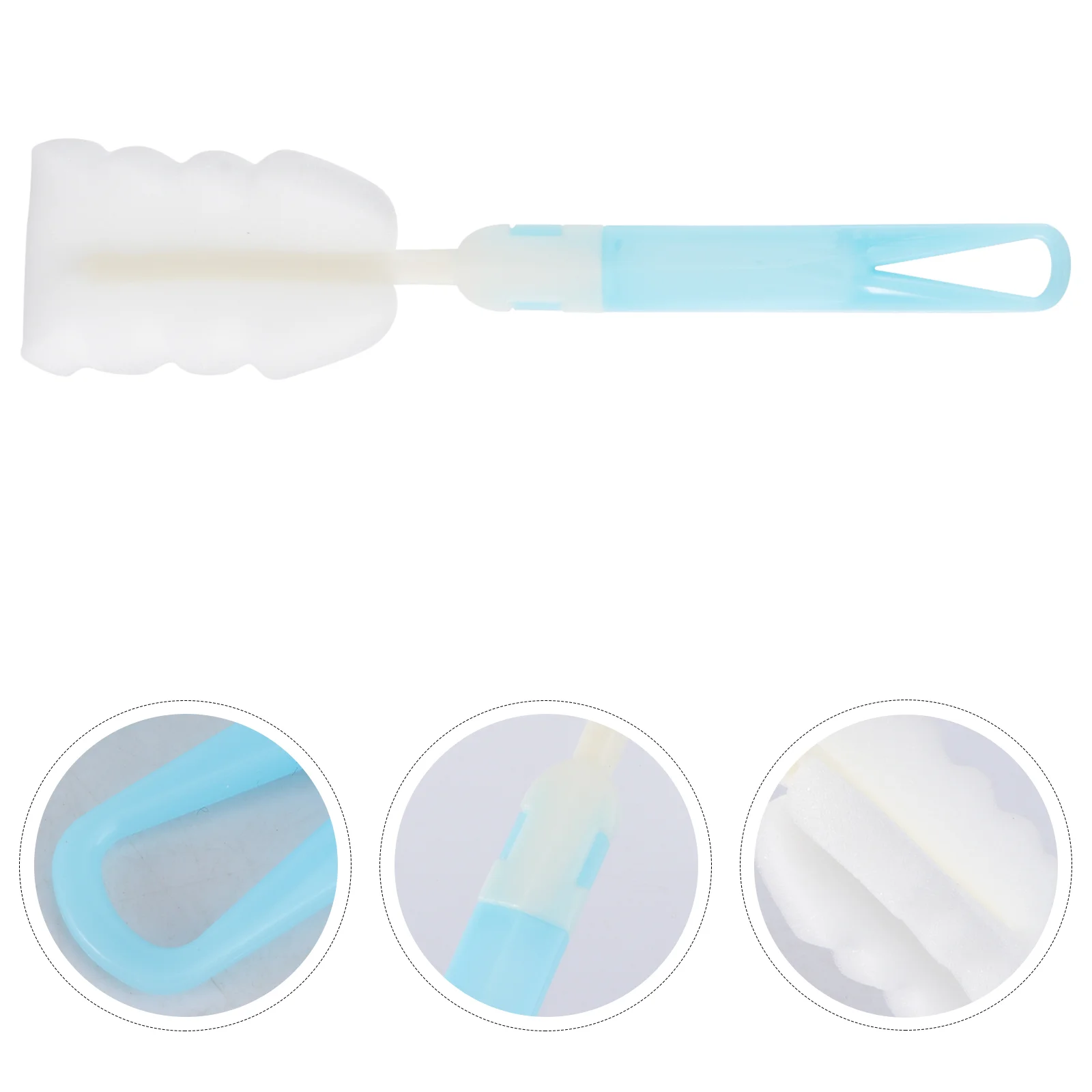 

2 Pcs Sponge Baby Bottle Cleaning Brush Glass Milk Feeding Bottle Cup Brush Cleaning Cup Scrubber Washing (Blue)