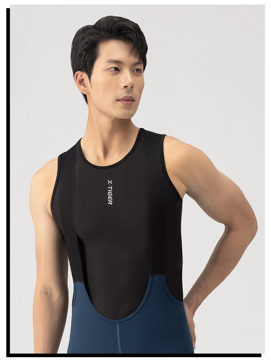X-TIGER Herren-Radsport-Unterhemd, Sport-Unterhemd, schnell trocknend, für den Radsport, hohe Elastizität, atmungsaktiv, ärmellos, für Rennräder – Detail 14