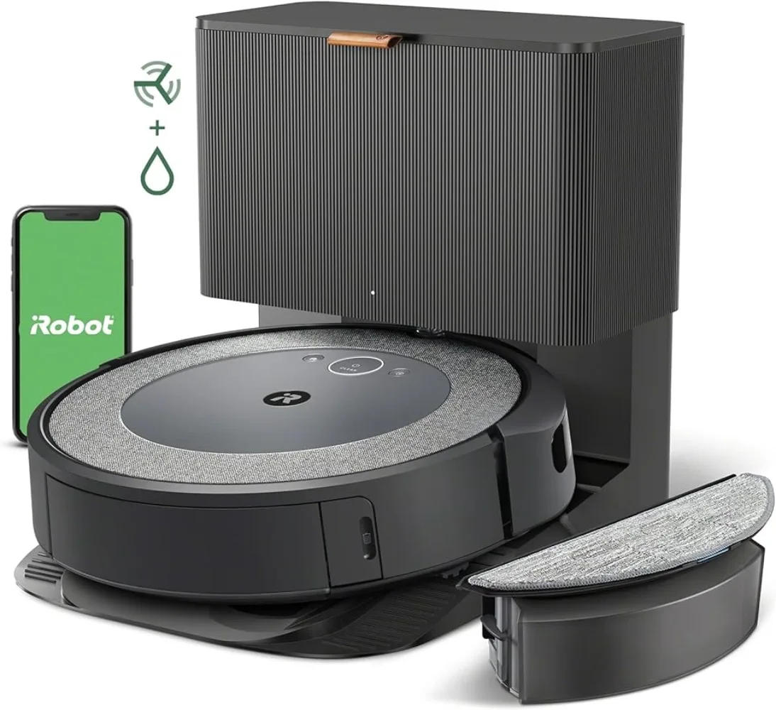 

iRobot Roomba Combo i5+ Self-Emptying Robot Vacuum and Mop, Clean by Room with Smart Mapping, Empties Itself for Up to 60 Days