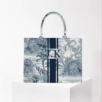 Personality American Style Trends Stripe Printing Women's Handbag Customizable Letters Canvas Tote Beach Bag Wedding Gift 6