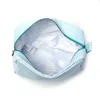 Seersucker Ruffle Cosmetic Bags Pink/Purple Striped Storage Make Up Bags for Women Lady with Zipper Travel Bag Makeup Bag 3