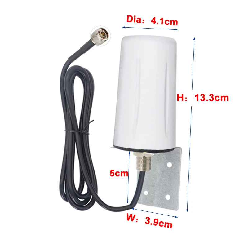 5G 4G 3G GSM TS9 커넥터 안테나 IP67 방수 실외/실내 LTE WiFi 옴니 15dbi 신호 증폭기 (3m 케이블 포함)