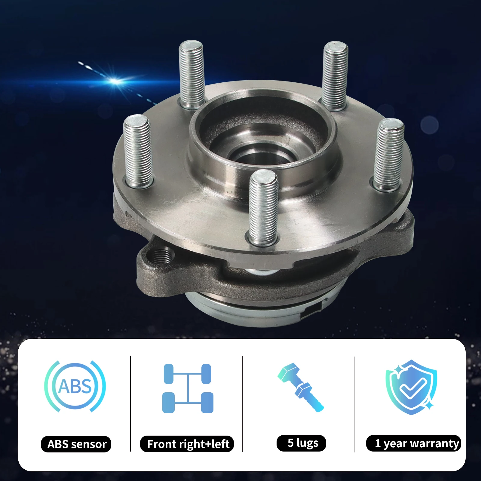 2* Front Wheel Hub Bearings Assembly for 2006-19 Infiniti G35 M37 M56 Q50