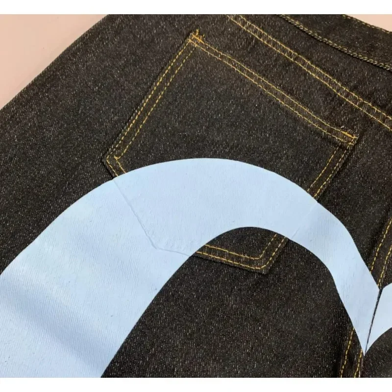 Long Pants Male Pants New Spring Autumn High Street Fashion Big M Printed Fashion Jeans Trousers Loose Straight Leg Men Casual 5