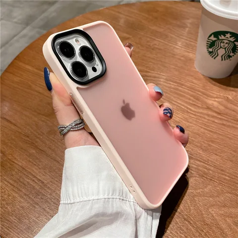 Translucent Matte Soft Phone Case For iPhone 11 12 13 Pro Max Shockproof Armor Bumper Clear Cover For iPhone13 Candy Capa