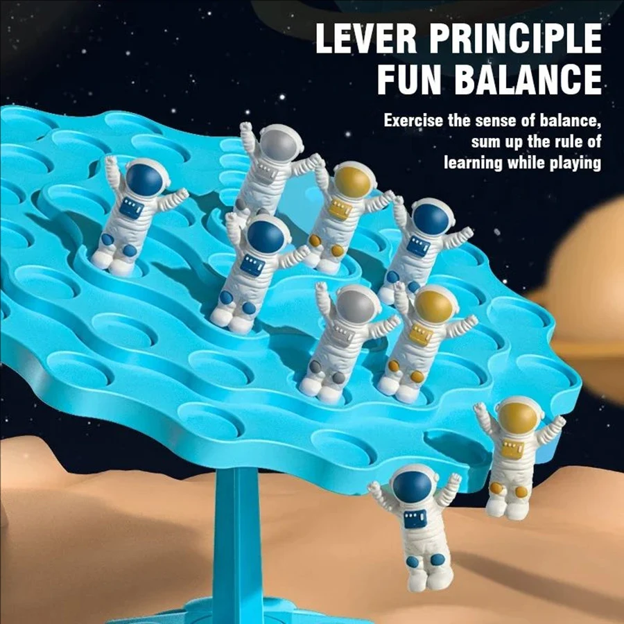 1pc children's DIY puzzle Balance Tree Folding Rabbit Astronaut board game Casual parent-child interactive tabletop combat toys 3