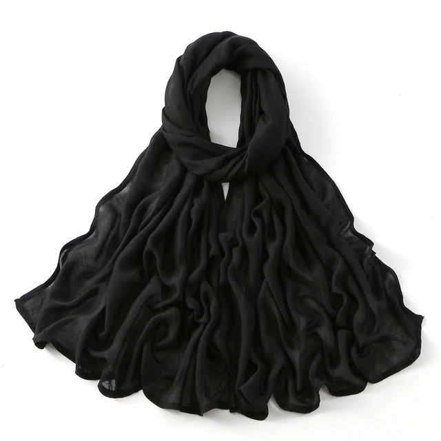185*75 cm musulman Modal Hijab rayonne coton châles pour femmes mince plaine écharpe grande taille foulard islamique Turban bandeau