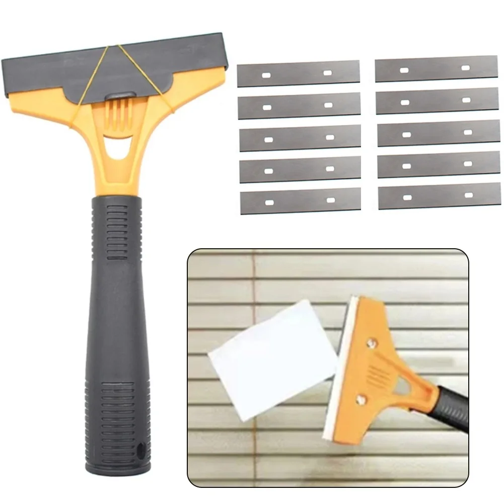 Tiles Flooring Scraper Remover Portable Cleaning Shovel Cutter For Glass Floor Tiles Scraper Accessories Replacement With 10pcs