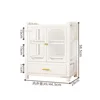 Small Kitchen Cabinets Multi-layer Cupboard Kitchen Countertop Storage Box with Drain Rack Dishes and Chopsticks Storage Rack 6