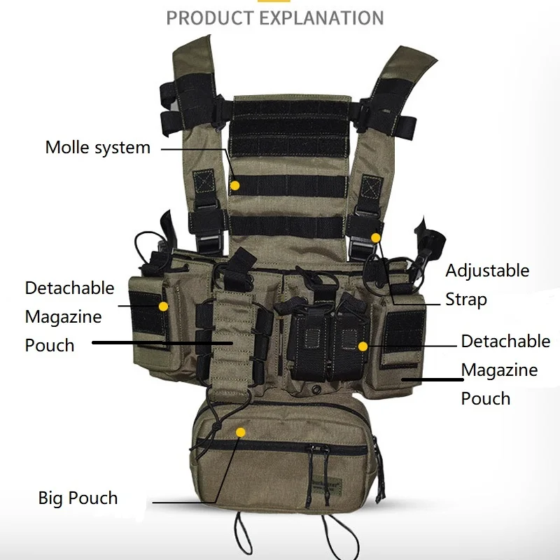 Mulitcam Black Airsoft Vest Tactical D3 Combat Chest Rig Military Carrier Vest With Radio Mag Pouch Hunting Paintball Equipment