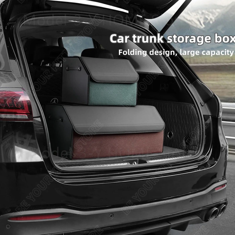 

Car Trunk Storage Box Leather For Tesla Model 3 X S Y 2023 Folding Car Organizer for Tesla Model 3 Highland 2024 Car Accessories