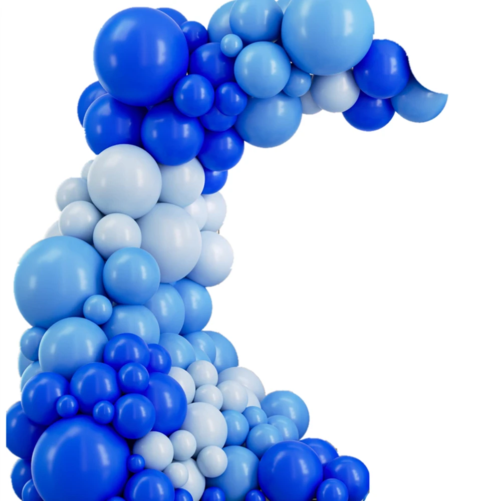 

Royal Blue Pastel Blue Latex Balloon Garland Arch Kit for Wedding Graduation Jungle Themed Birthday Party Decoration