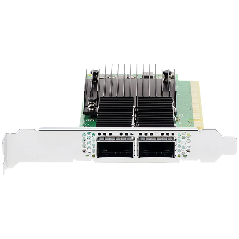 MCX556A-ECAT 100G 듀얼 포트 광섬유 네트워크 카드 ConnectX-5 CX556A