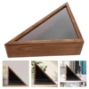 Triangle Wooden Flag Case Flag Storage Box Wood Protective Cover Included Patriotic Decor Triangle Flag Holder Folded 6