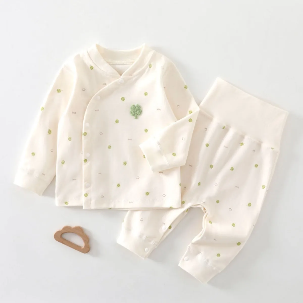 Nuovo Set di Abbigliamento 2 Pezzi in Puro Cotone per Neonati 0-24 Mesi, Primavera-Autunno, Top e Pantaloni Eleganti per Uso Quotidiano, Outfit Casual e Carino - immagine 2