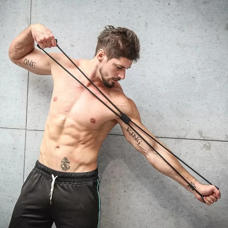 

8-Shape Training Pull Elastic Rope Rubber Gym Tension Exercise Resistance Yoga Strength Hip Leg Fitness Resistance Bands Taste