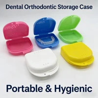 Lot de 50 boîtes de rangement dentaire pour protège-dents, gouttières orthodontiques, prothèses dentaires et appareils dentaires, en plastique, pour l'hygiène buccale, organisateur portable de voyage 4