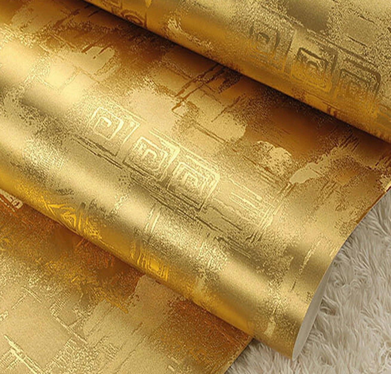 papier-peint-geometrique-en-feuille-d'or-papier-peint-en-treillis-texture-metallique-fond-de-salon-cle-grecque-classique-luxe