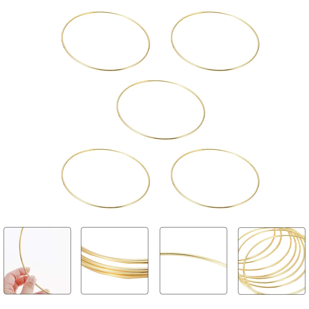 

10/15/20/30cm Metal Ring Dreamcatcher Hoop Rings DIY Circles Round Wooden Wind Chimes For Outside DIY Handmade