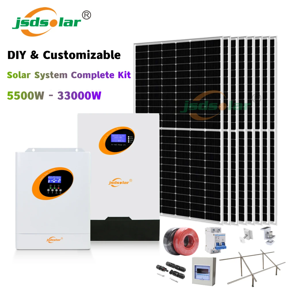 jsdsolar Solar Systems Complete Kit 5.5KW 11KW 16.5KW 22/27.5KW Off