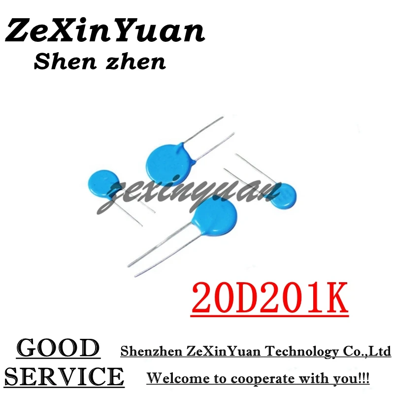 

5 шт./лот 20D201K 200 В 20D201 201KD20 20 мм варистор пьезорезистор