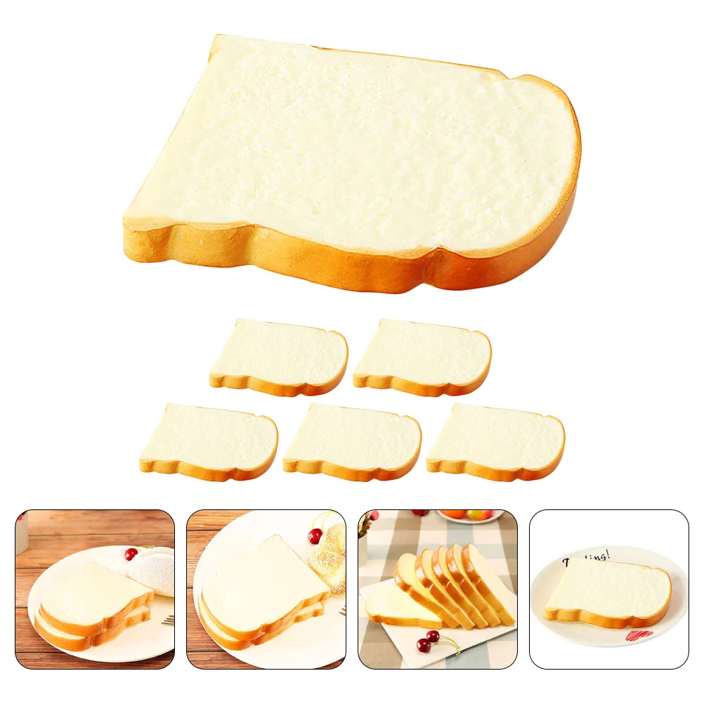

Simulated Bread Toast Model Artificial Breads Bakery Photo Props Fake Adornment Simulation Decor