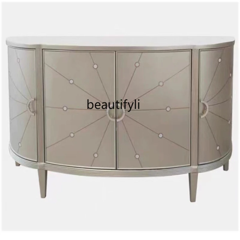 

American-Style Solid Wood Home Entrance Cabinet American-Style Sideboard Champagne Wine Cabinet Locker
