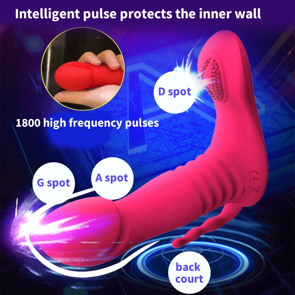 App Controlled Telescopic Vibrator Wearable Panty G Spot Dildo_voghion.com