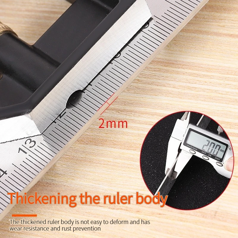 3 In 1 300mm Adjustable Measuring Ruler Multi Combination Square Angle Finder Protractor Tools 3 In 1 300mm Adjustable Measuring 4