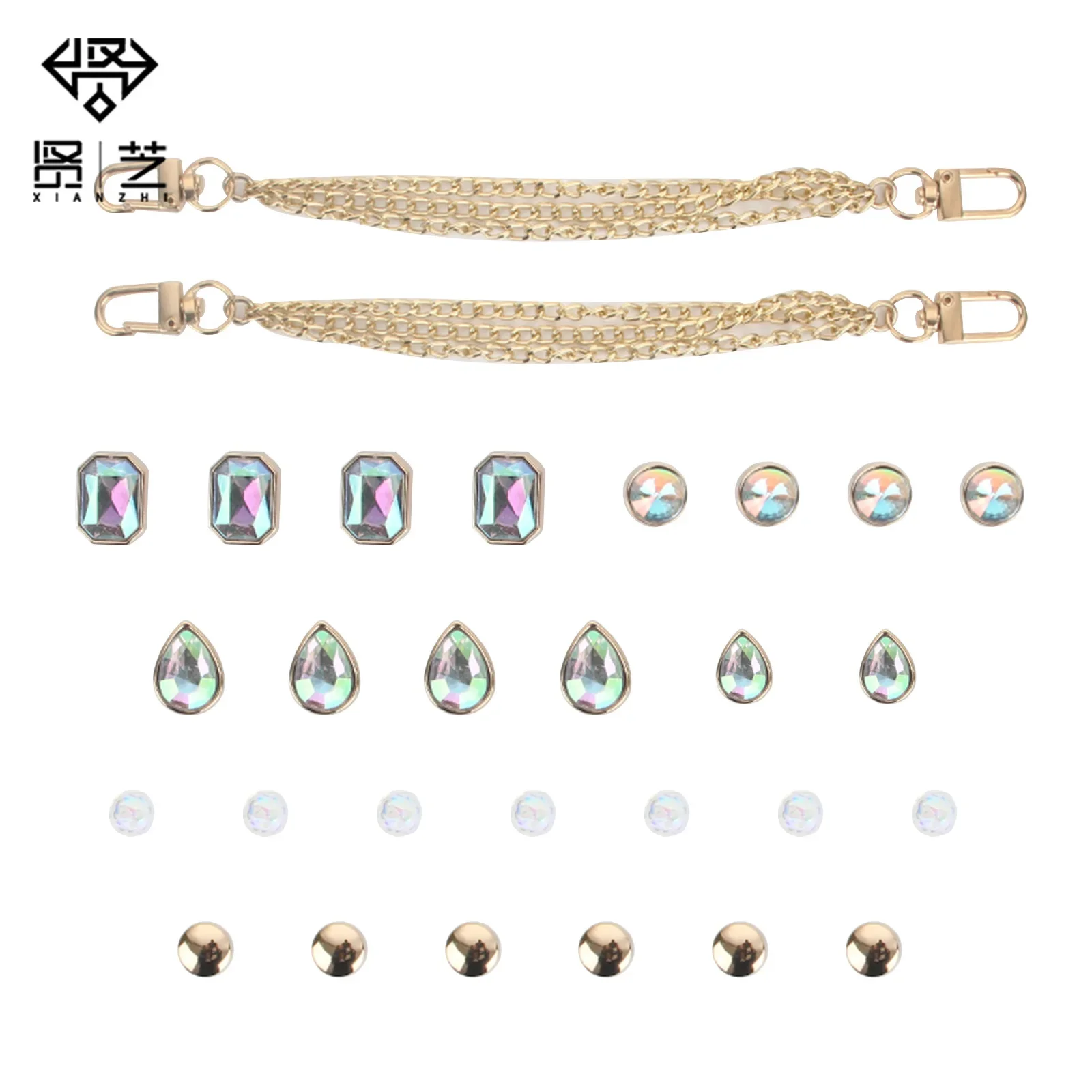 Kristall Lot Schuhe Charms Strass Kristall Fake ermöglicht Zubehör für Sandalen Clogs Schuh Dekorationen Mann Kinder Geschenke – Detail 18