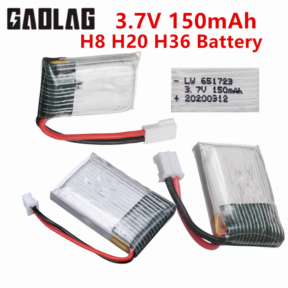 Lot de batteries pour drone H8/H20 - 2 à 5 batteries + chargeur