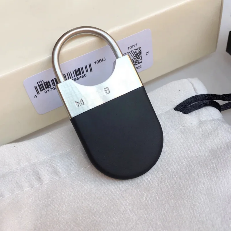 PJS Luxury MB Black Rubber Paint Block Car Key Chain 316 Stainless Steel Ring High Quality Classic Keychain With Box