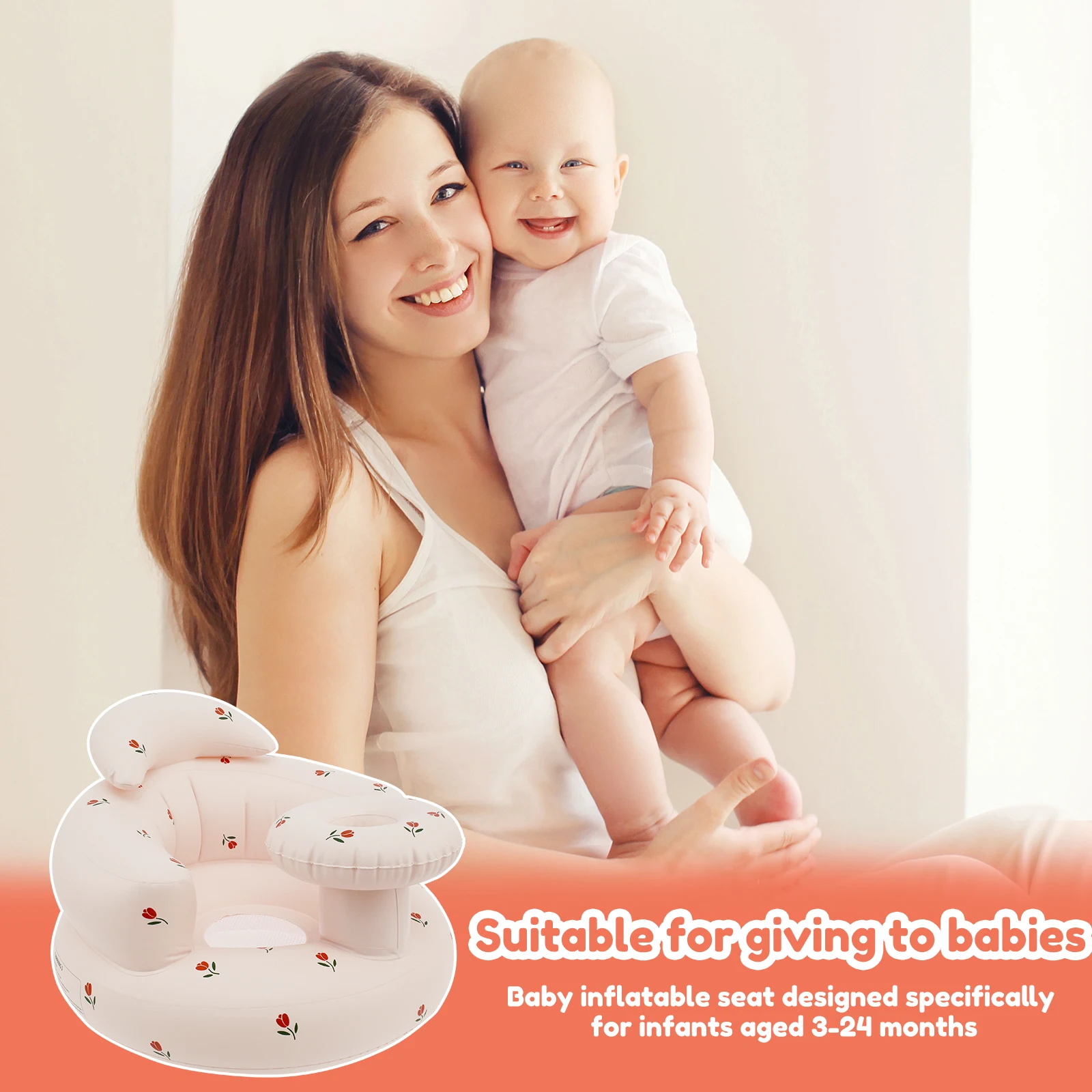 Inflatable Baby Seat Breathable Inflatable Baby Chair Portable