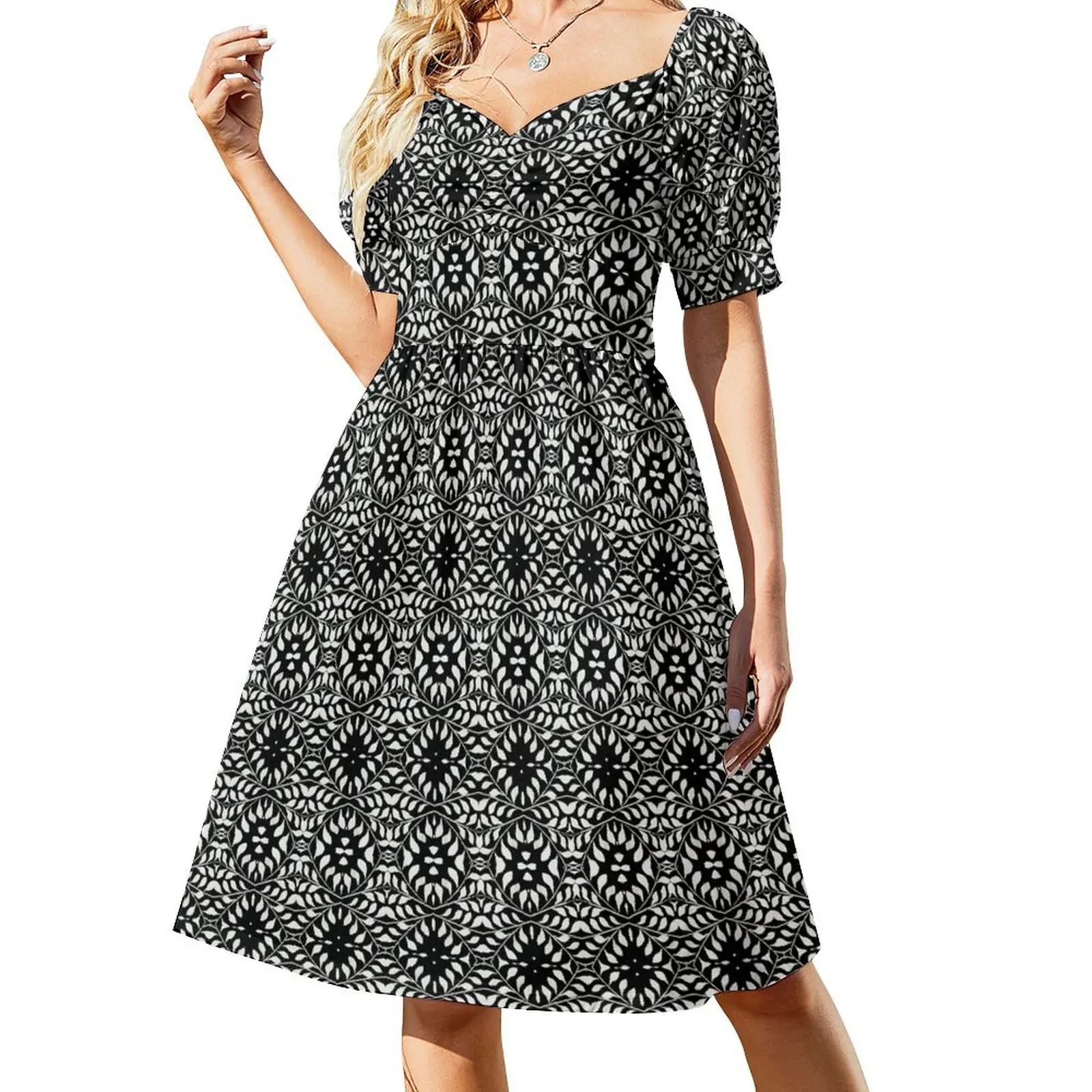 thumbnail image 1 of Vestido Camelb Medallion de manga corta, vestidos elegantes para mujer en oferta, vestido para niñas., 1 of 7