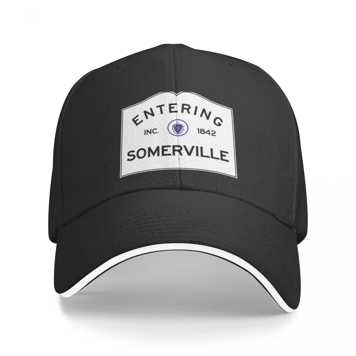 

Entering Somerville - Commonwealth of Massachusetts Road Sign Baseball Cap Anime Hat Golf Cap Mens Caps Women's
