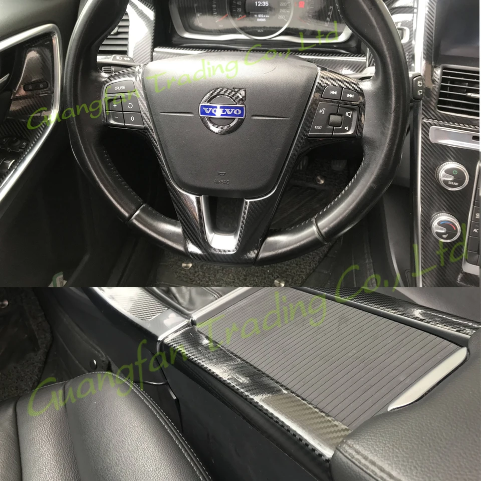 Interni Auto Console Centrale Cornice Navigazione Decorazione in Fibra