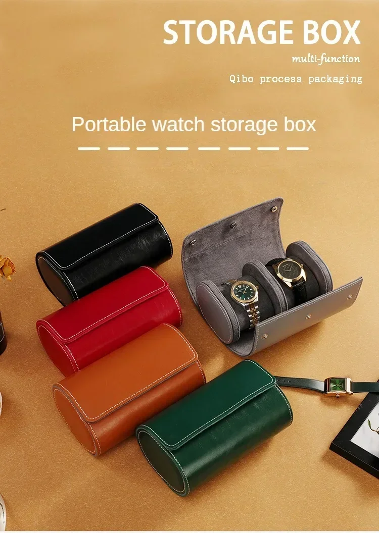 Travel Watch Organizer | PU Leather Watch Box and Pouch Organizer – Classic Travel Stor... - SKU PWBP1116 - UGI Packaging