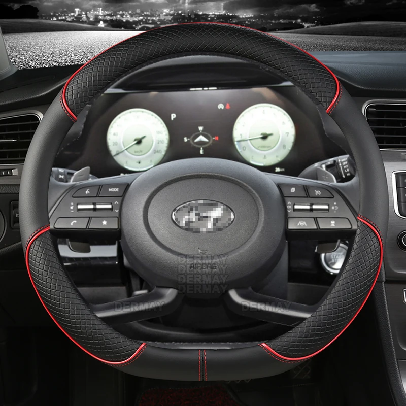 Steering Wheel Cover PU Leather Auto Accessories for Hyundai i20 i30 i40 ix35 ix25 Tucson Accent Kona Sonata Coupe Santa fe
