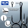 9KM Fishing Treble Hooks High Carbon Steel Brabed Sharp Triple Hook Fishing Hooks on Hard Lures Saltwater Fishing Accessories 3