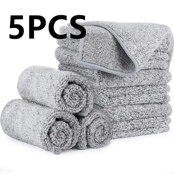 Set di asciugamani da cucina in microfibra asciugamani in bambù per tovaglioli da cucina panno morbido per piatti panno assorbente per la pulizia Rags1/2/4/5 pezzi 1