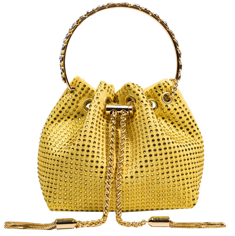 The diamond mini bag (canary yellow gold) –