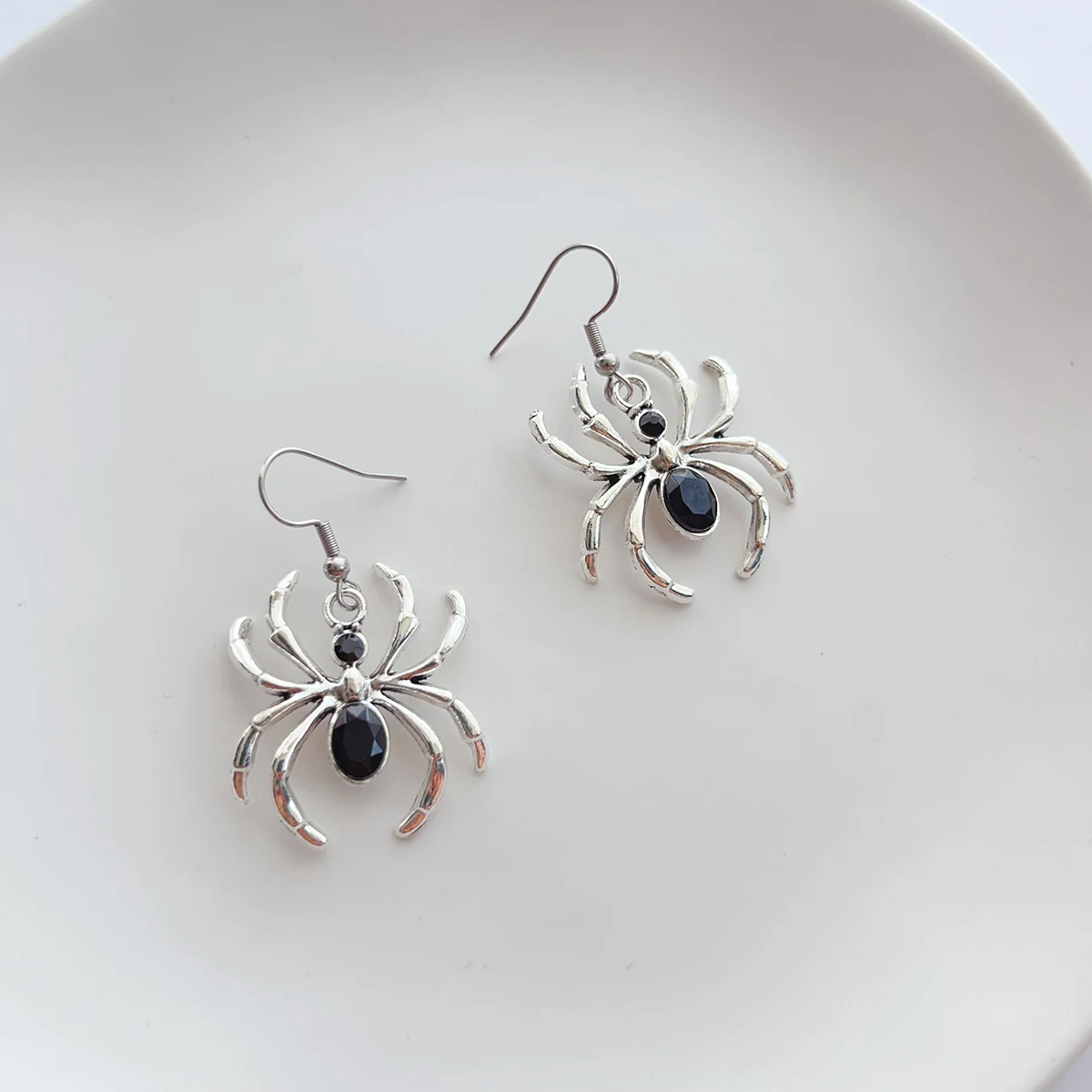 Pendant Earrings Fashion Exaggeration Personality Dark Gothic Punk Alloy Spider Women's Accessories