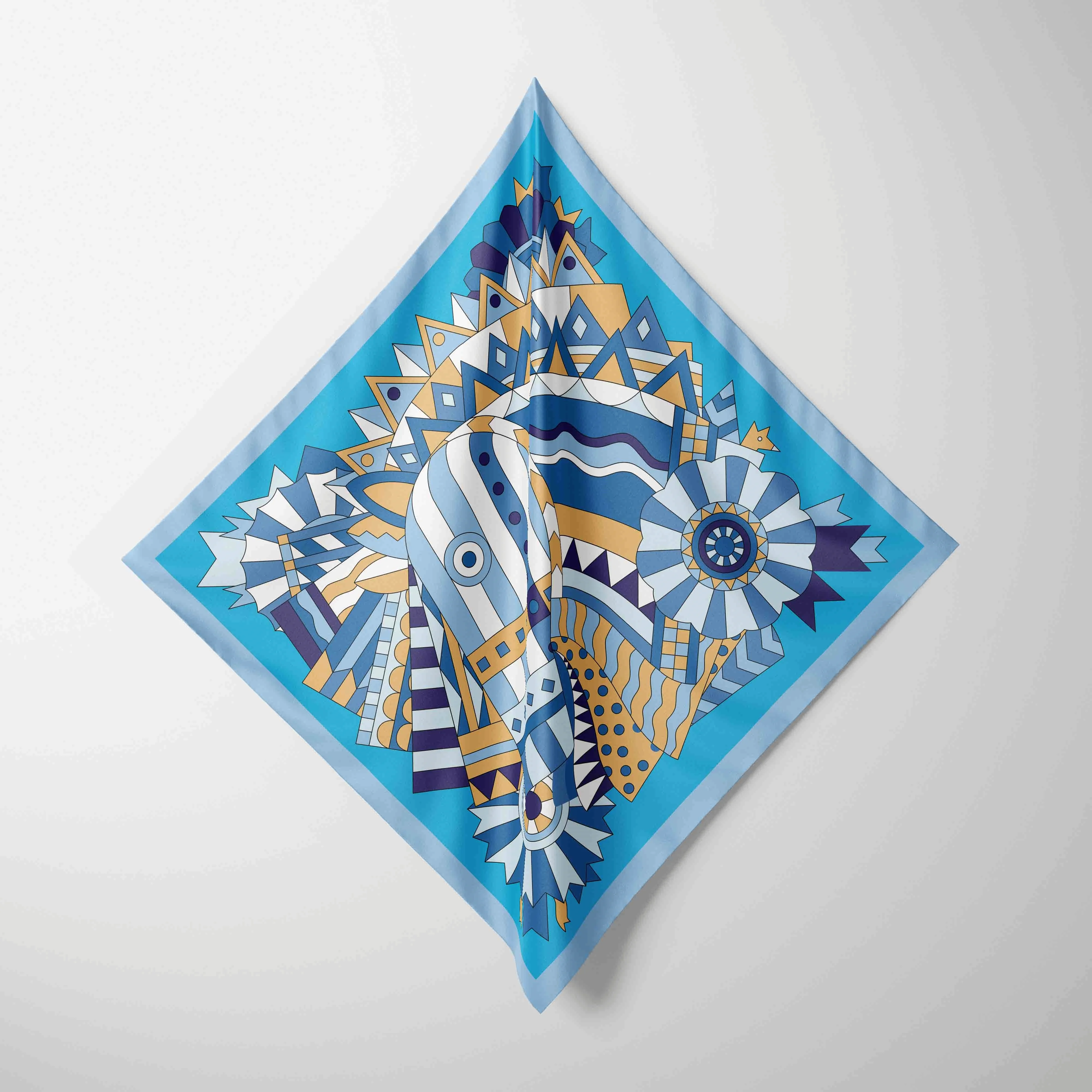 70cm*70cm Floral Print Silk Square Scarf Women Kerchief Hairband Neckerchief Head Hijab Lady Headband Foulard Bag Ribbon