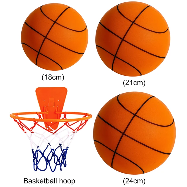 1-5pcs Bouncing Mute Ball Indoor Silent Basketball with Hoop High-Resilience Lightweight Foam Basketball 18/21/24cm Kids Gifts 5