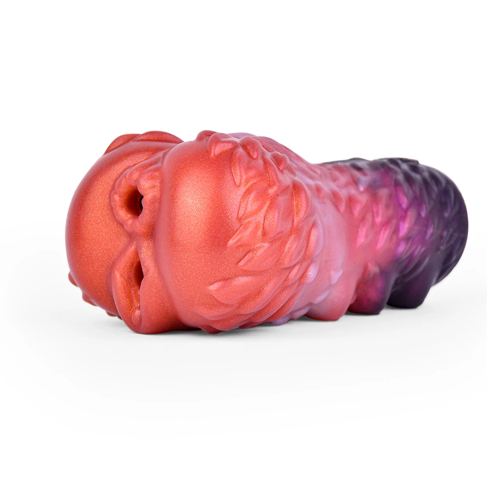 GEEBA Dual Channel Imitate Dog Pussy Masturbator Soft Silicone Male Masturbation Cup Realistic Vagina Penis Exerciser Sex Toys