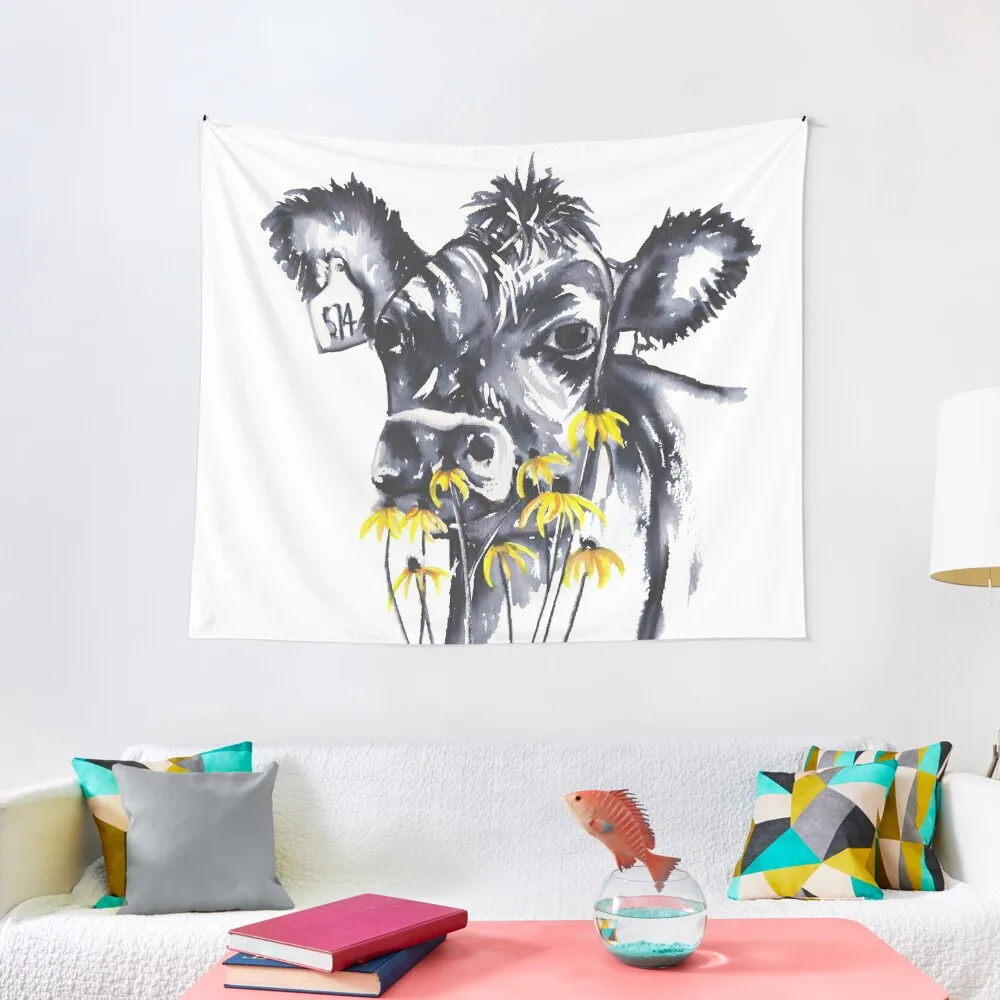 

No worries - cow painting Tapestry Wallpaper bedroom wall decoration items